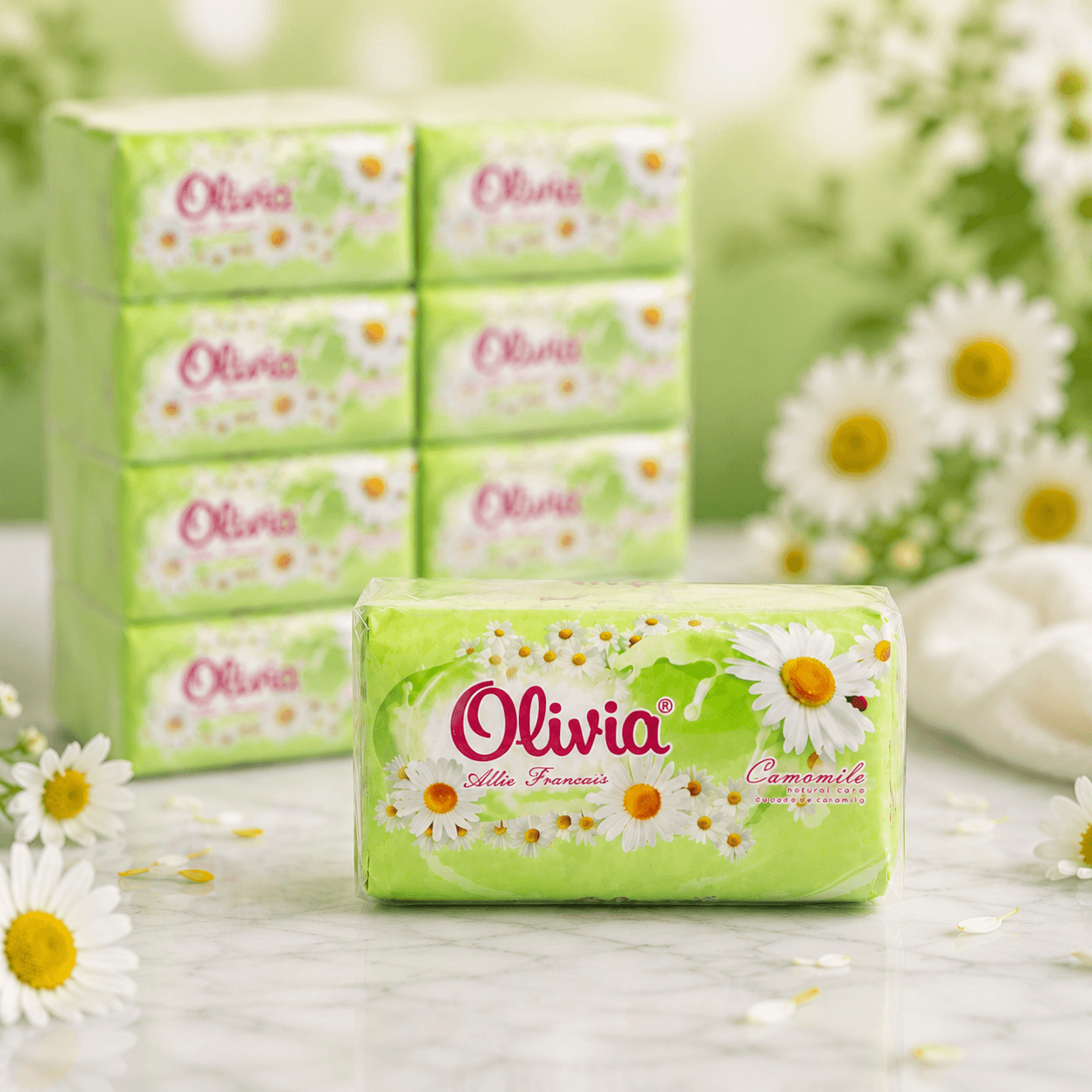 Оливиа — туалетное мыло, 90 г — "Ромашка" 90 гр