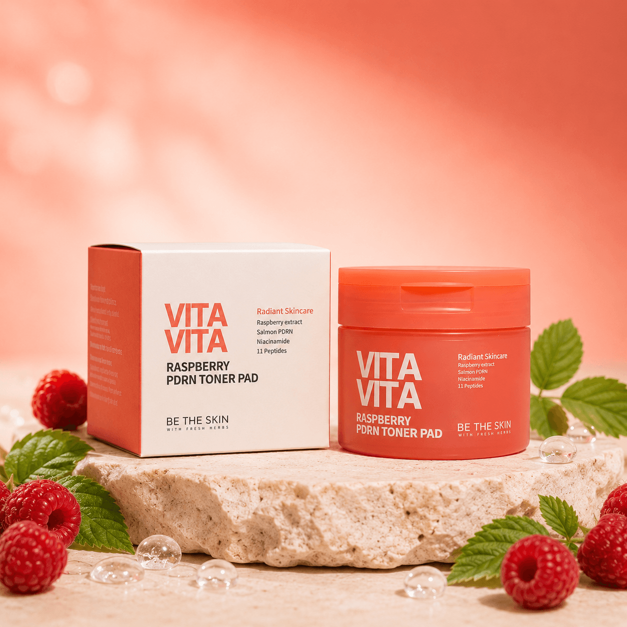 Be The Skin Vitavita Raspberry PDRN — тонер-пады