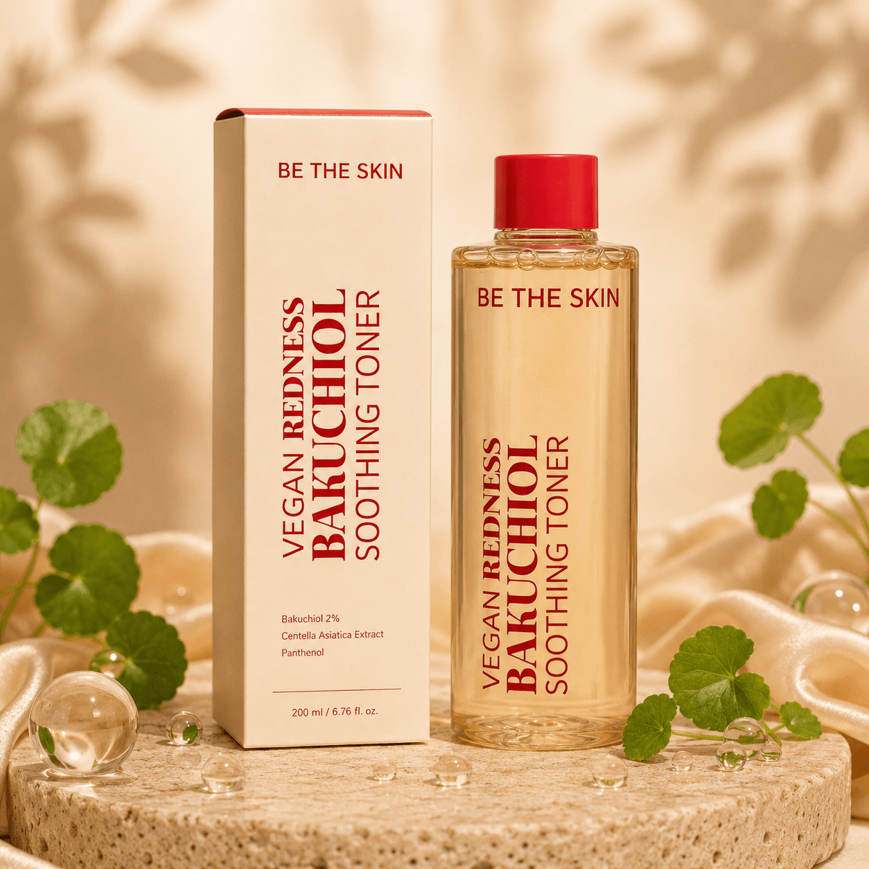 Be The Skin Vegan — успокаивающий тонер с бакучиолом против покраснений