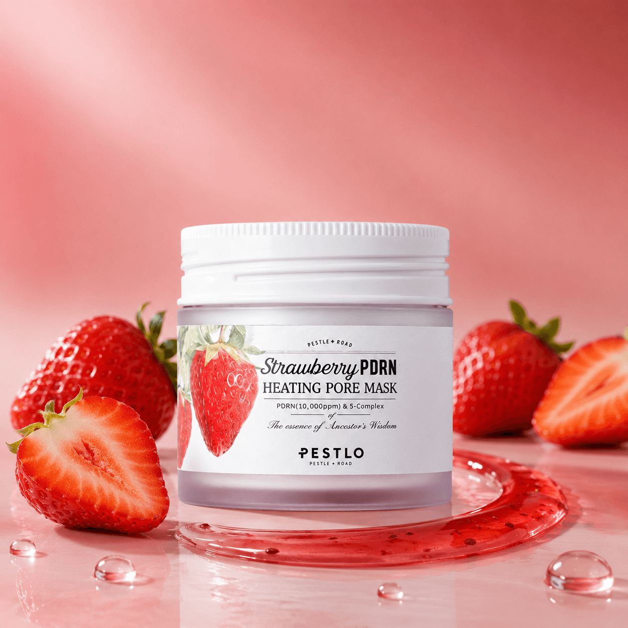 Маска PESTLO Strawberry PDRN Heating — разогревающая для пор (×MINGLE.LOG)