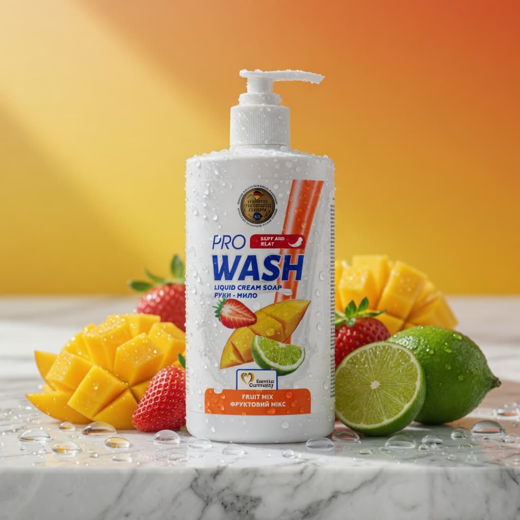 Pro Wash — жидкое крем-мыло (флакон), «Фруктовый микс», 470 г