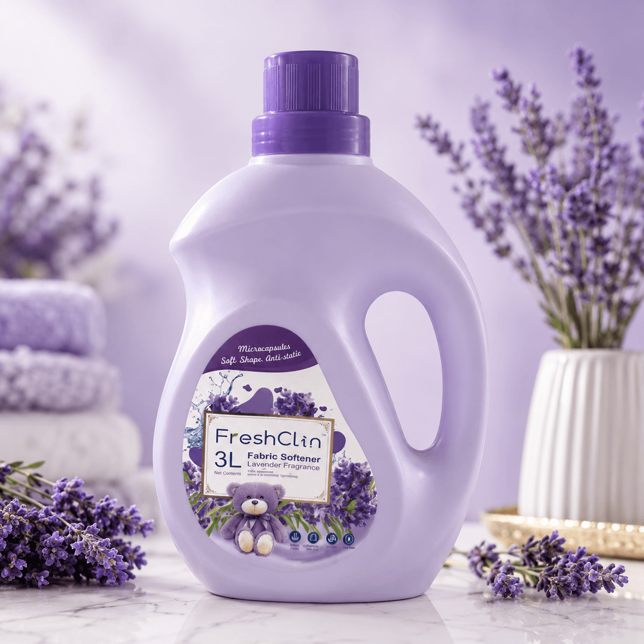FreshClin — кондиционер (смягчитель) для белья «Lavender», 3000 мл