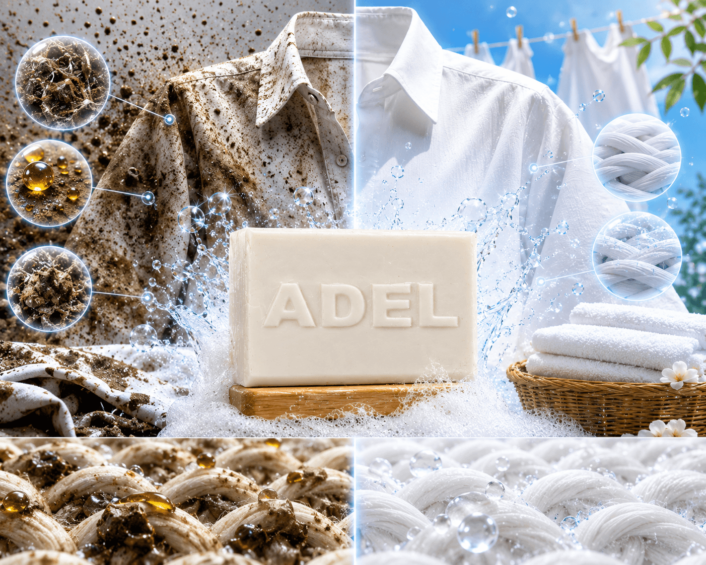 Adel — хозяйственное мыло, белый, 250 г