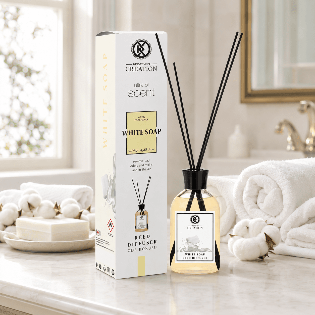 Kreasyon Creation — аромадиффузор для дома, «White Soap», 115 мл