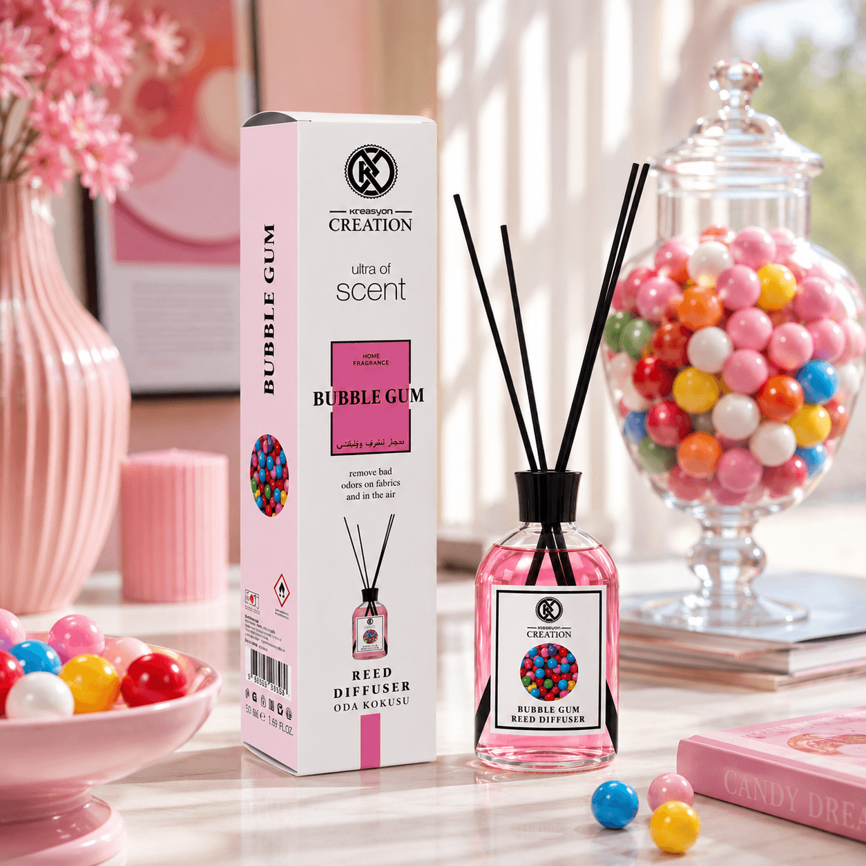 Kreasyon Creation — аромадиффузор для дома, «Bubble Gum», 115 мл