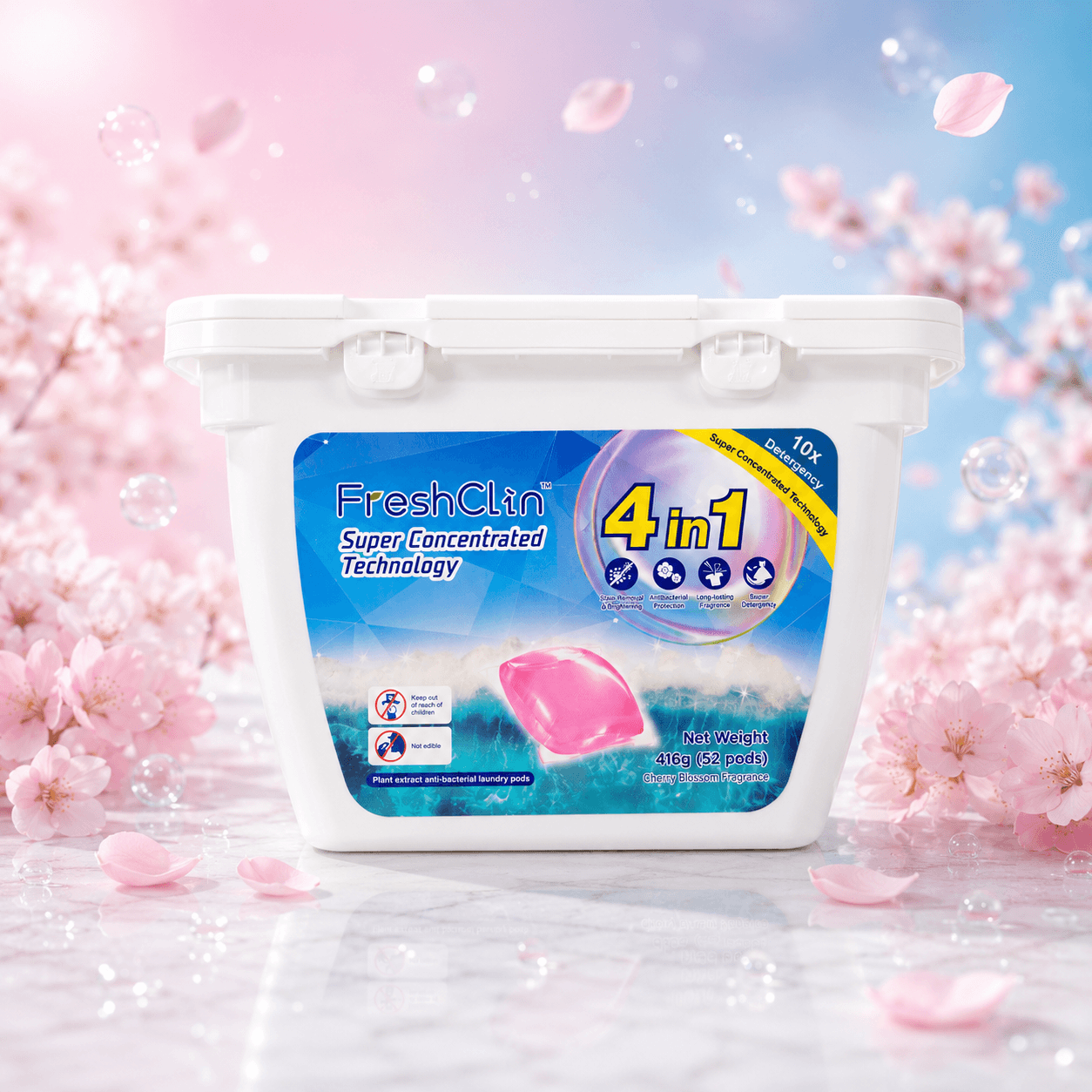 FreshClin — антибактериальные капсулы-концентрат, «Sakura Fragrance», 416 г