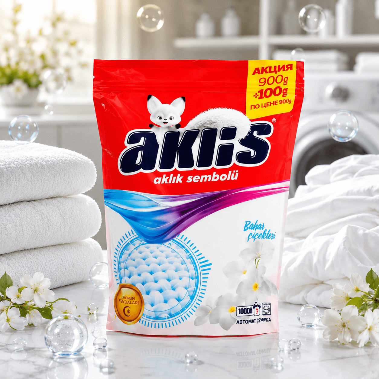 Aklis — стиральный порошок автомат, 1 кг