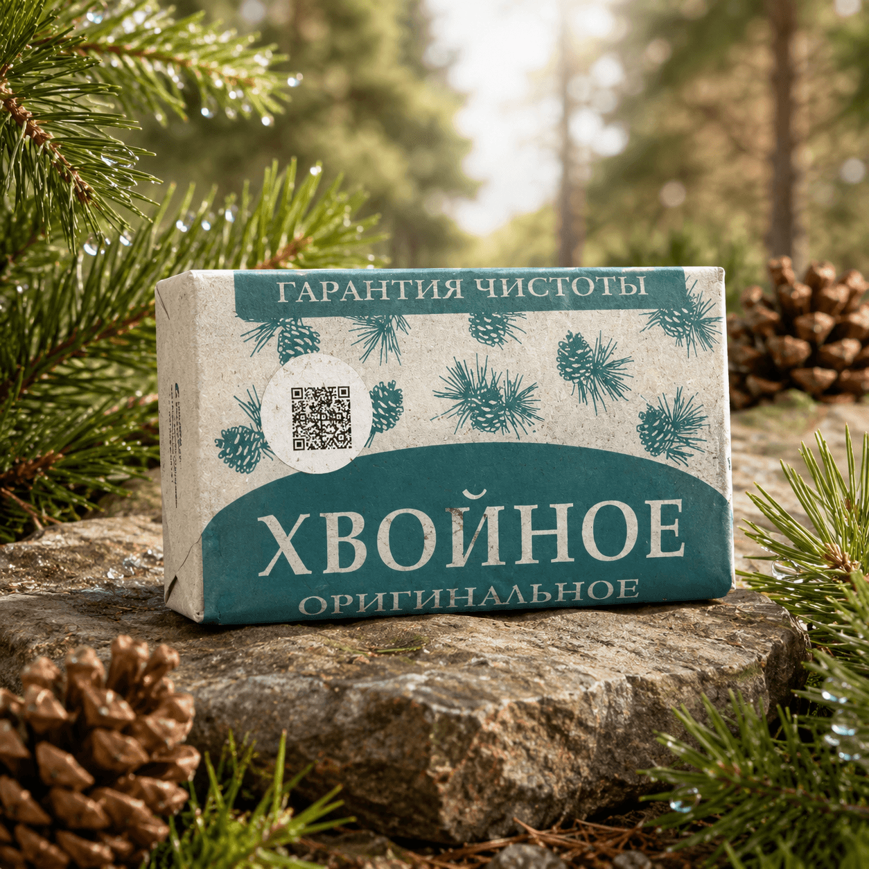 Хвойное туалетное мыло — твердое Оригинальное, 180 г