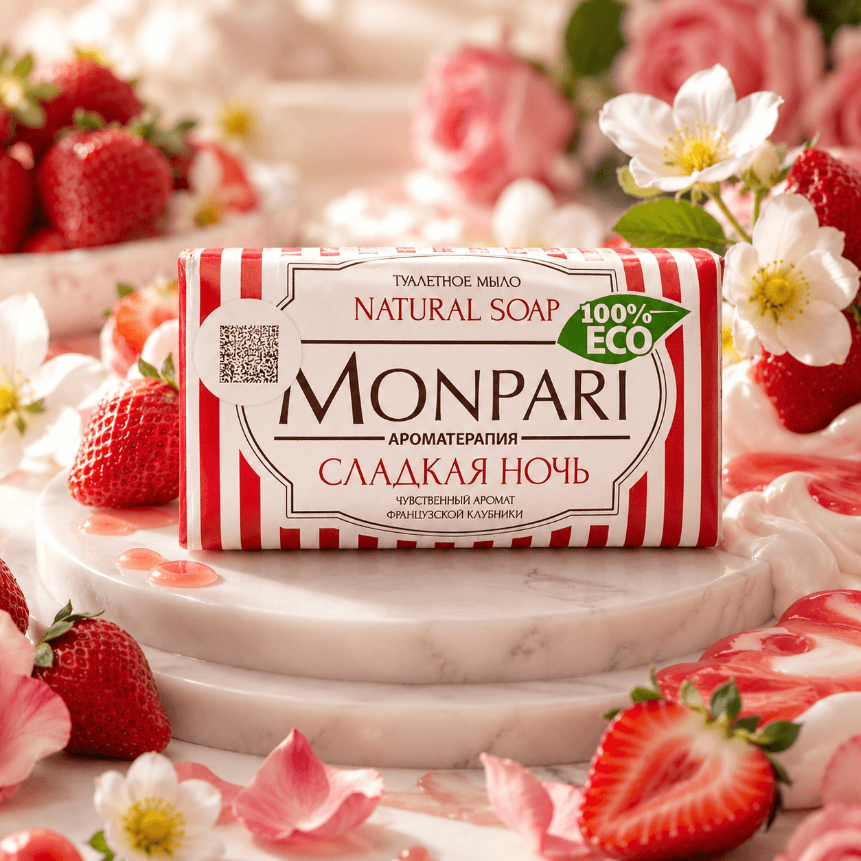 «Monpari» — туалетное мыло твёрдое, Сладкая ночь, 180 г