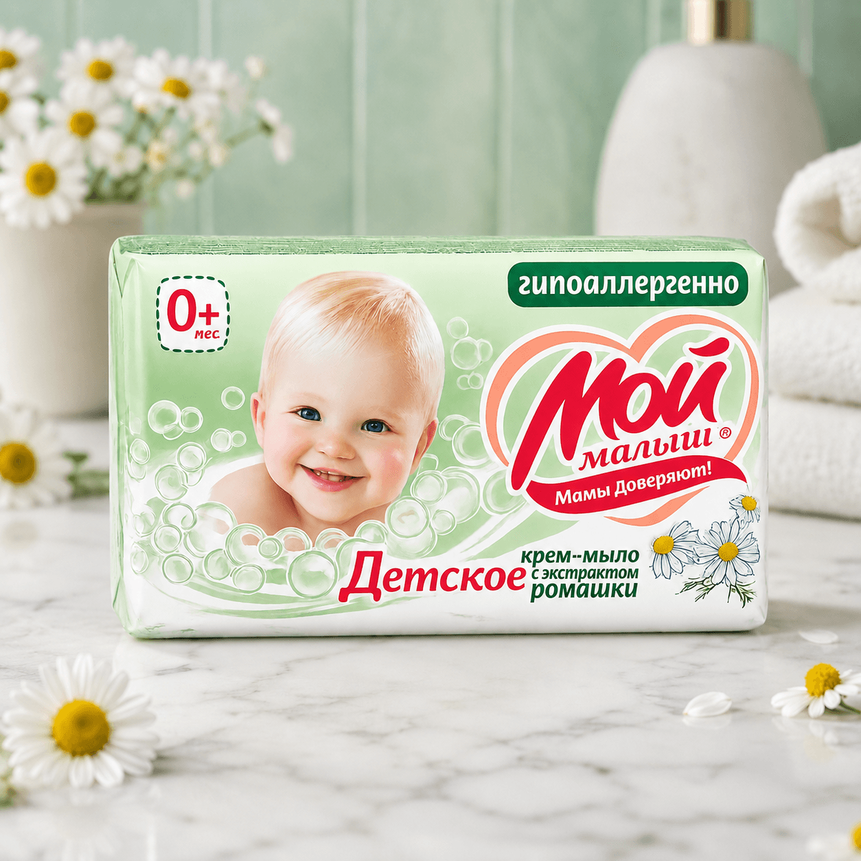 Крем-мыло туалетное «Мой Малыш» — эксрактом ромашки, 100 г