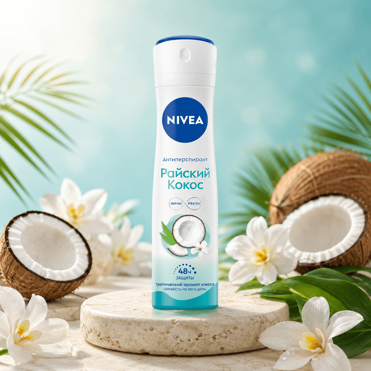 Nivea — дезодорант-антиперспирант (аэрозоль) «Райский Кокос», 150 мл