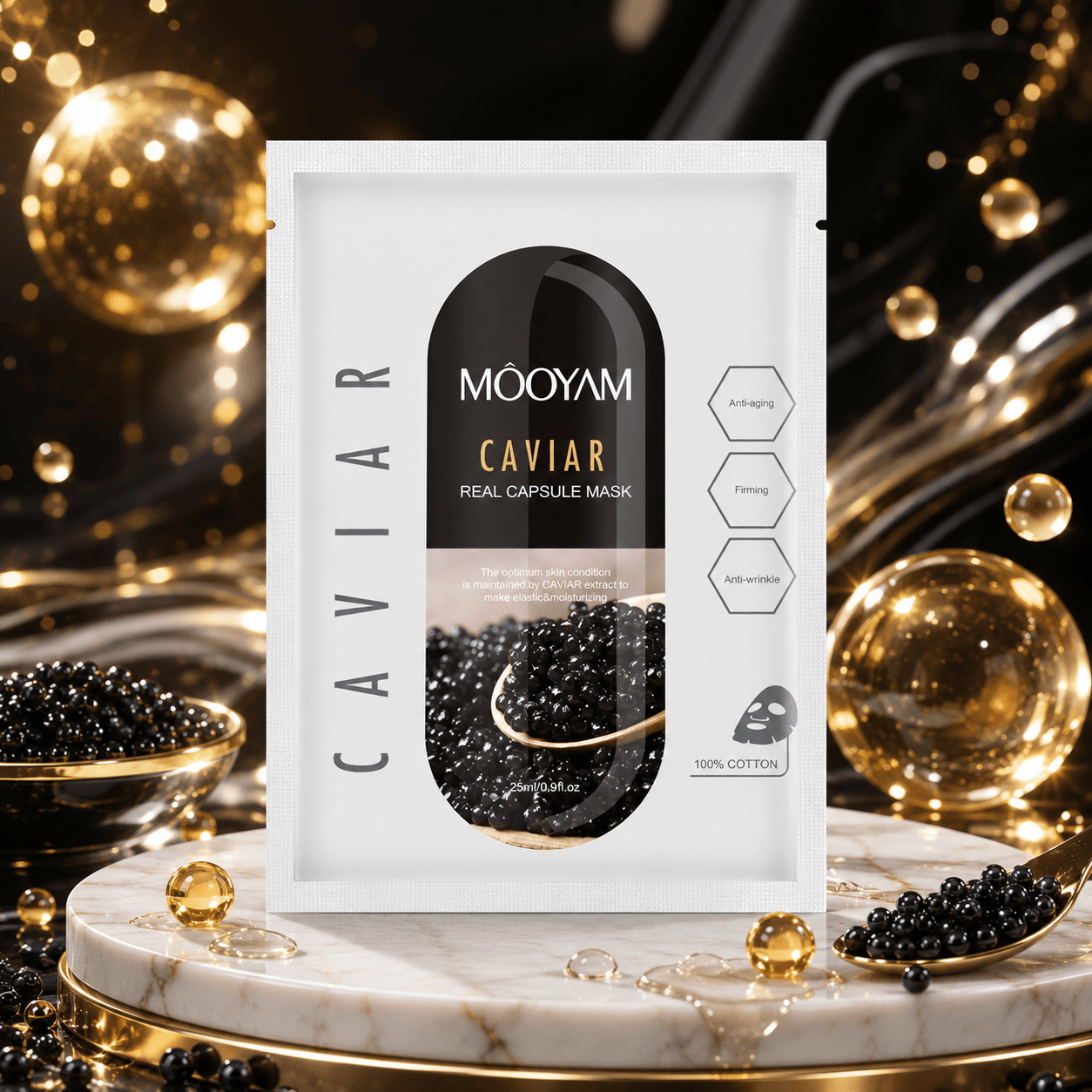 MOOYAM тканевая маска для лица «Caviar»