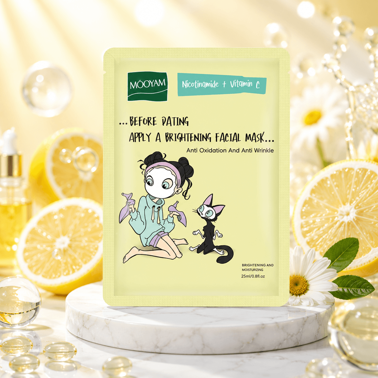 MOOYAM тканевая маска для лица «Nicotinomide+Vitamin C»