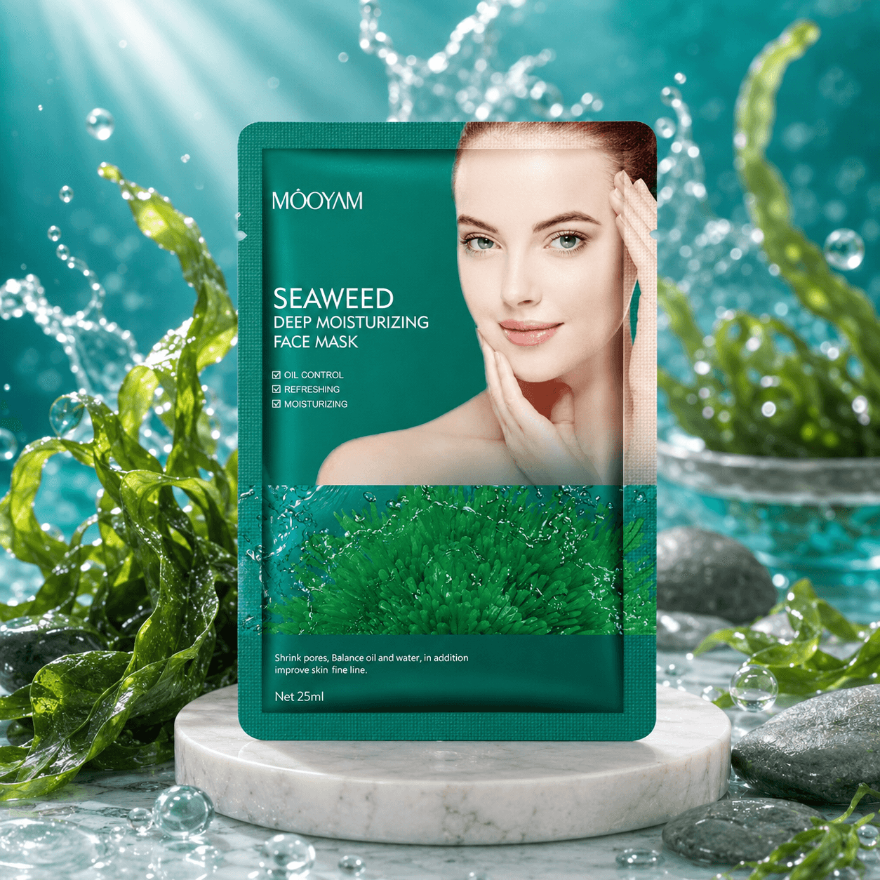 MOOYAM тканевая маска для лица «Seaweed»