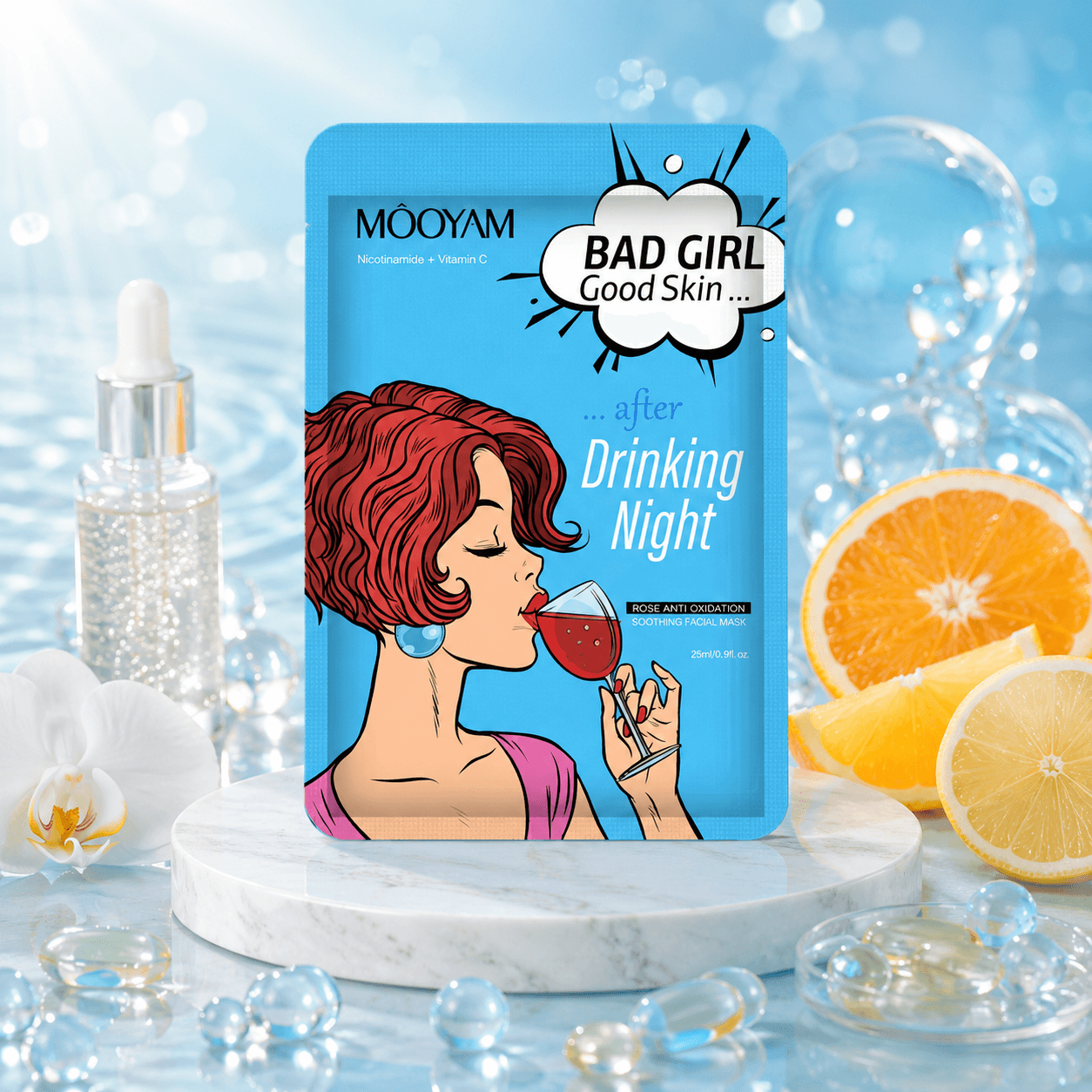 MOOYAM Bad Girl тканевая маска для лица «Drinking Night»