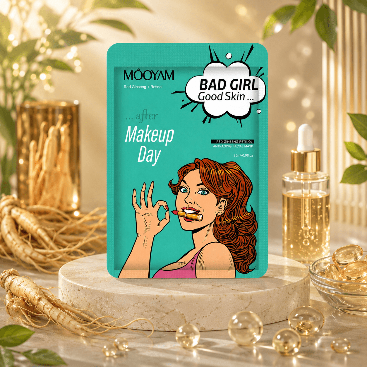 MOOYAM Bad Girl тканевая маска для лица «Makeup Day»