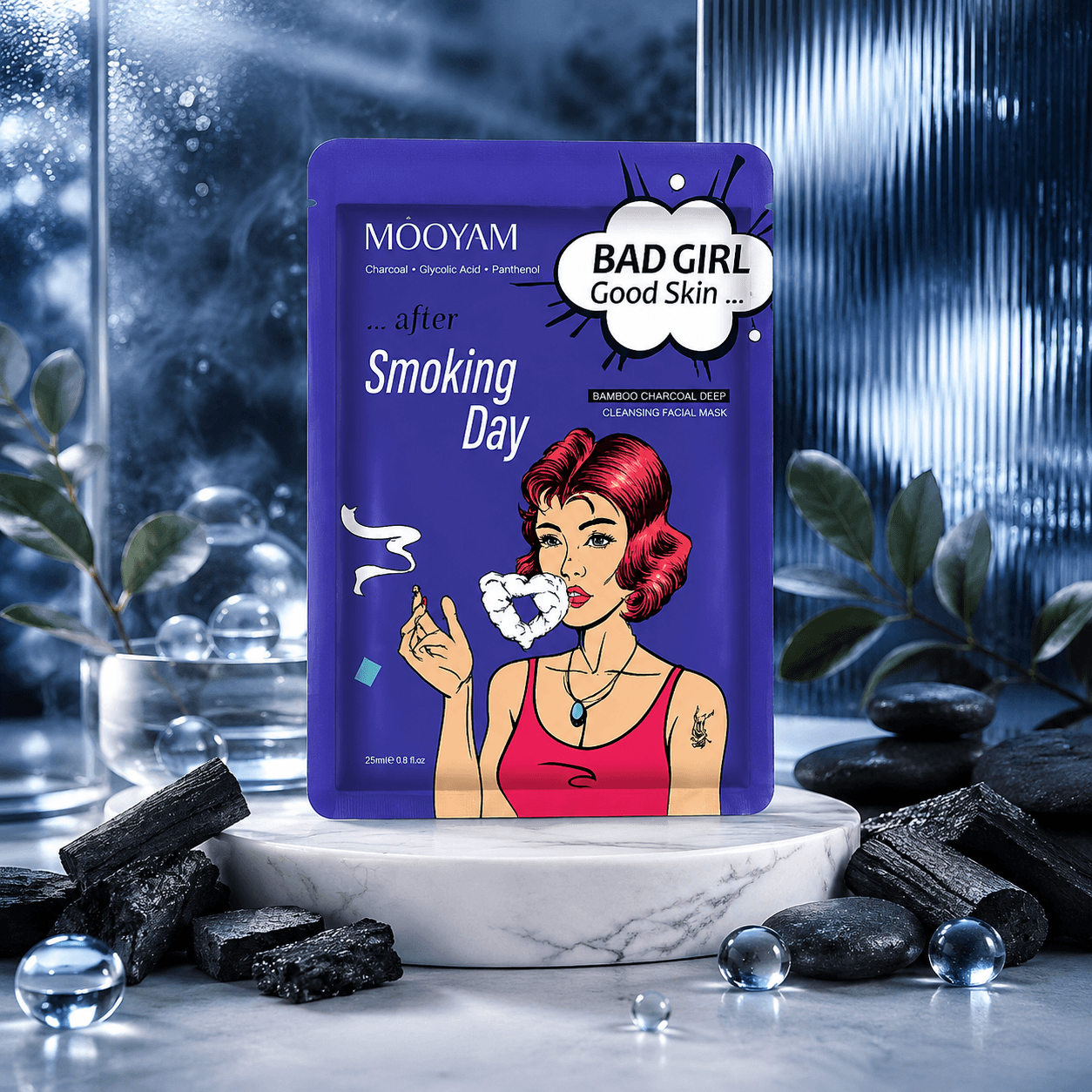 MOOYAM Bad Girl тканевая маска для лица «Smooking Day»