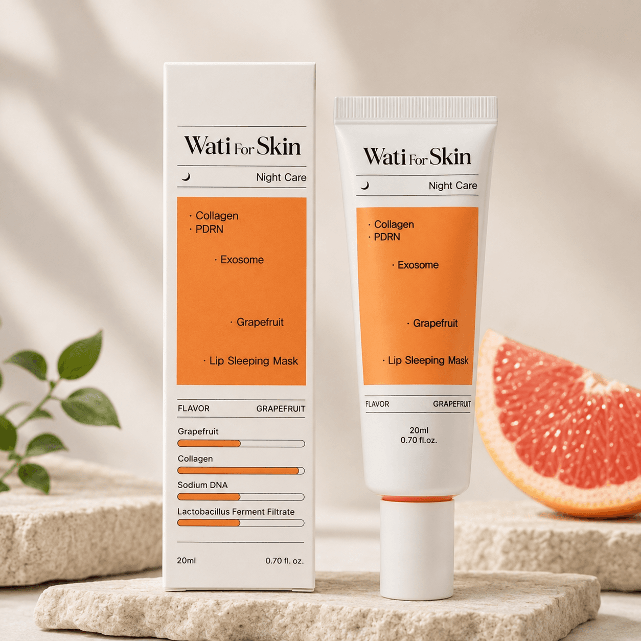 Wati For Skin Collagen PDRN Exosome Grapefruit Lip Sleeping Mask — маска для губ