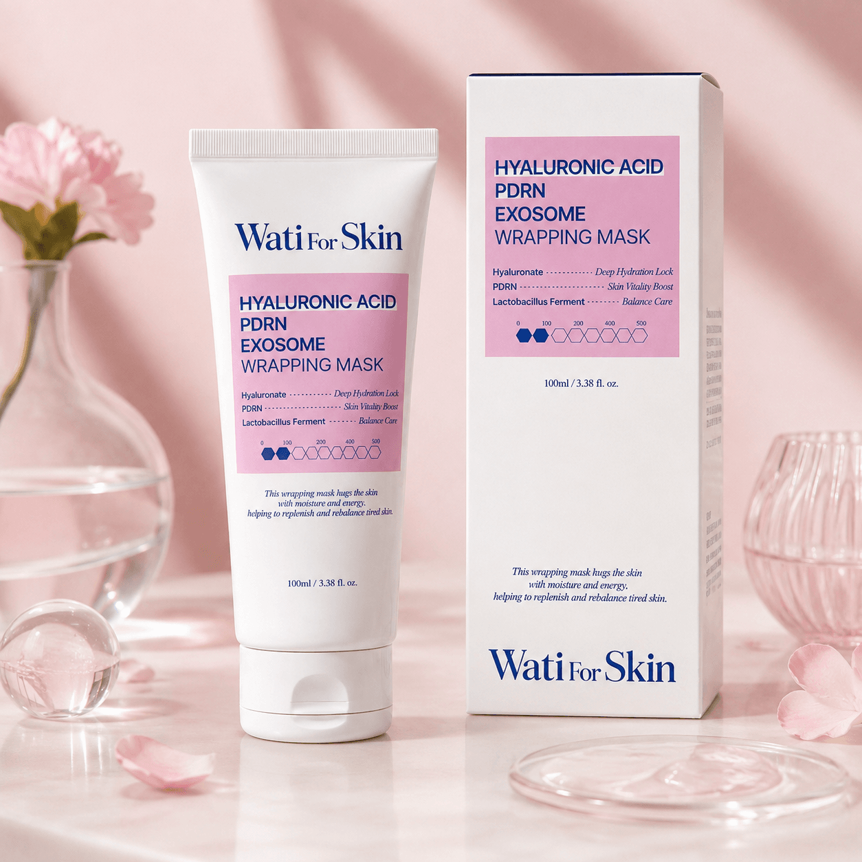 Wati For Skin Hyaluronic Acid PDRN Exosome Wrapping Mask — маска