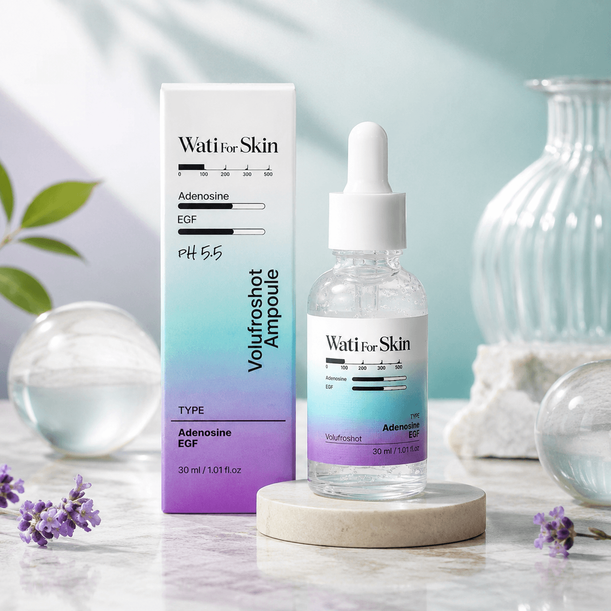 Wati For Skin Adenosine EGF Volufroshot Ampoule — ампула с аденозином, 30 мл