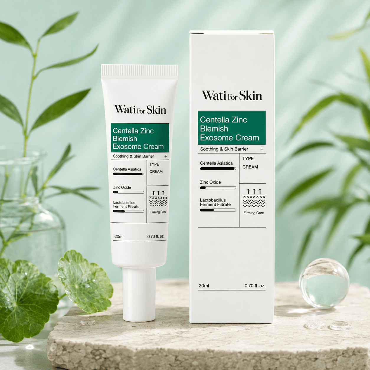Wati For Skin Centella Zinc Blemish Exosome Cream — крем от прыщей, 30 мл