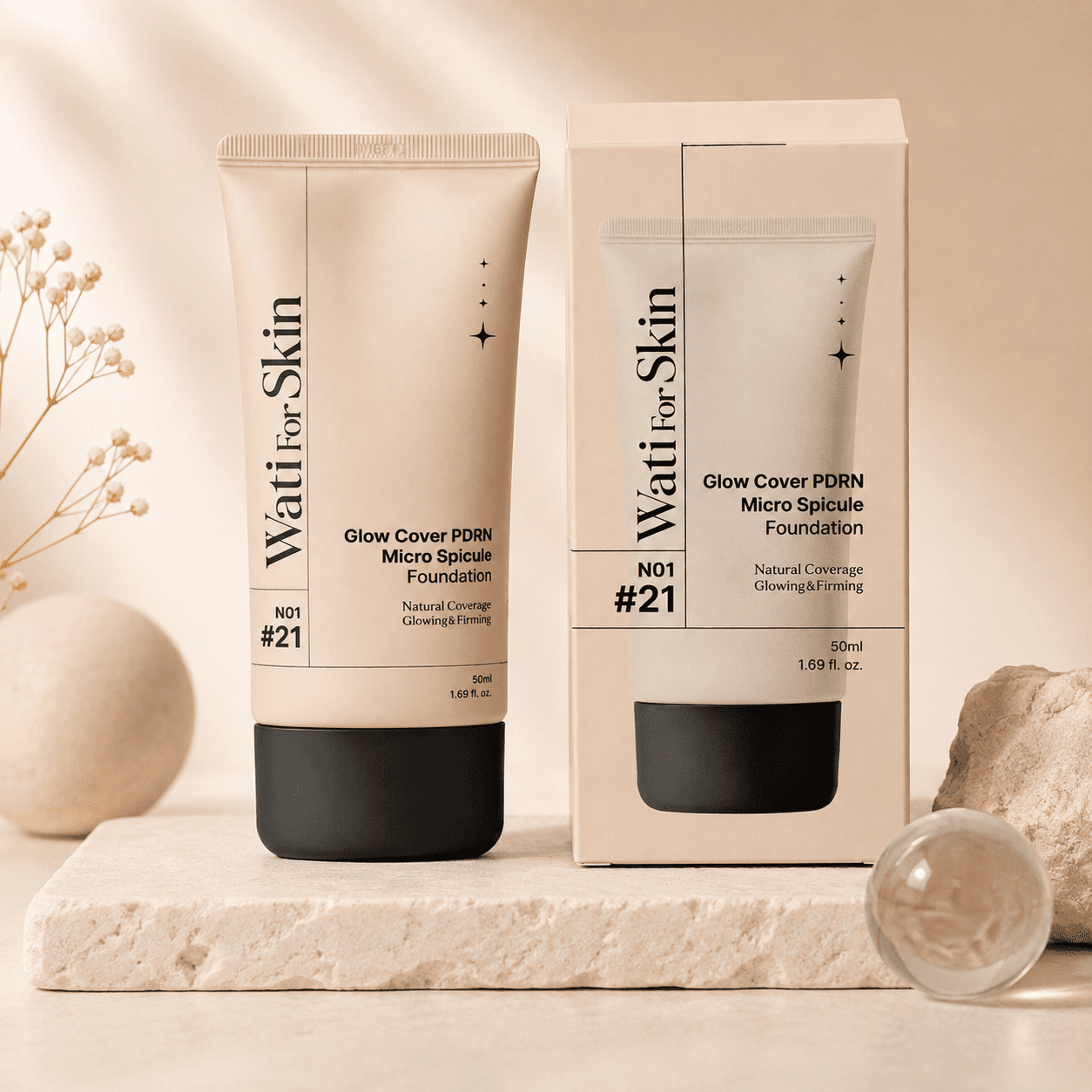 Wati For Skin Glow Cover PDRN Micro Spicule Foundation — тональный крем