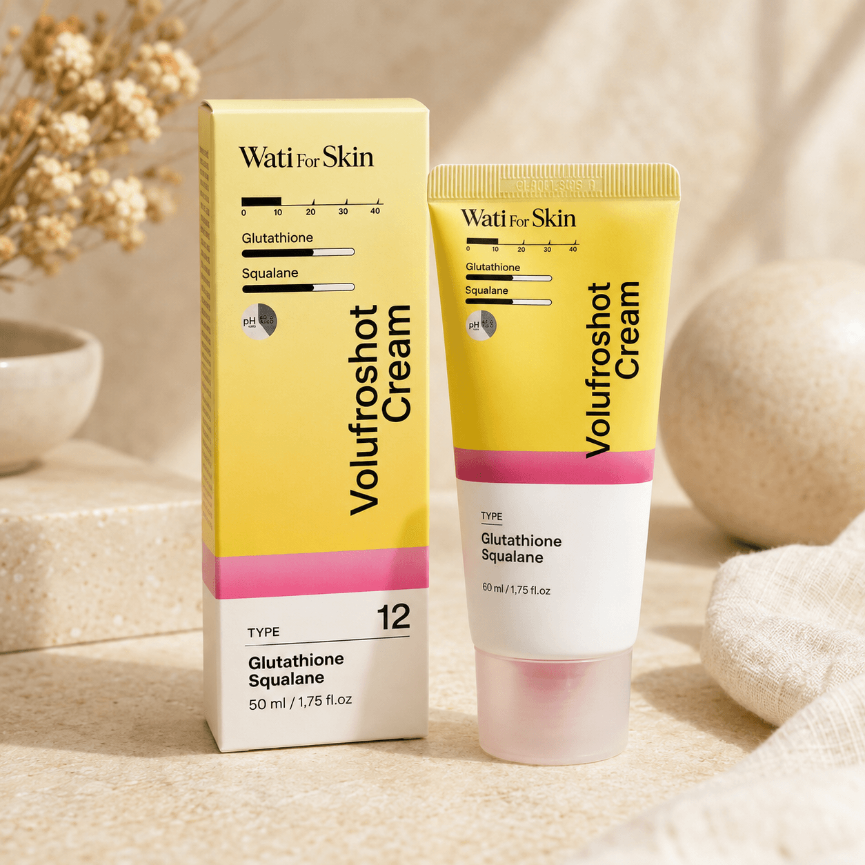 Wati For Skin Glutathione Squalane Volufroshot Cream — антивозрастной крем, 50 мл