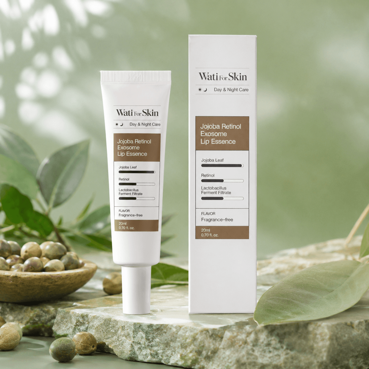 Wati For Skin Jojoba Retinol Exosome Lip Essence — эссенция для ухода за губами, 30 мл