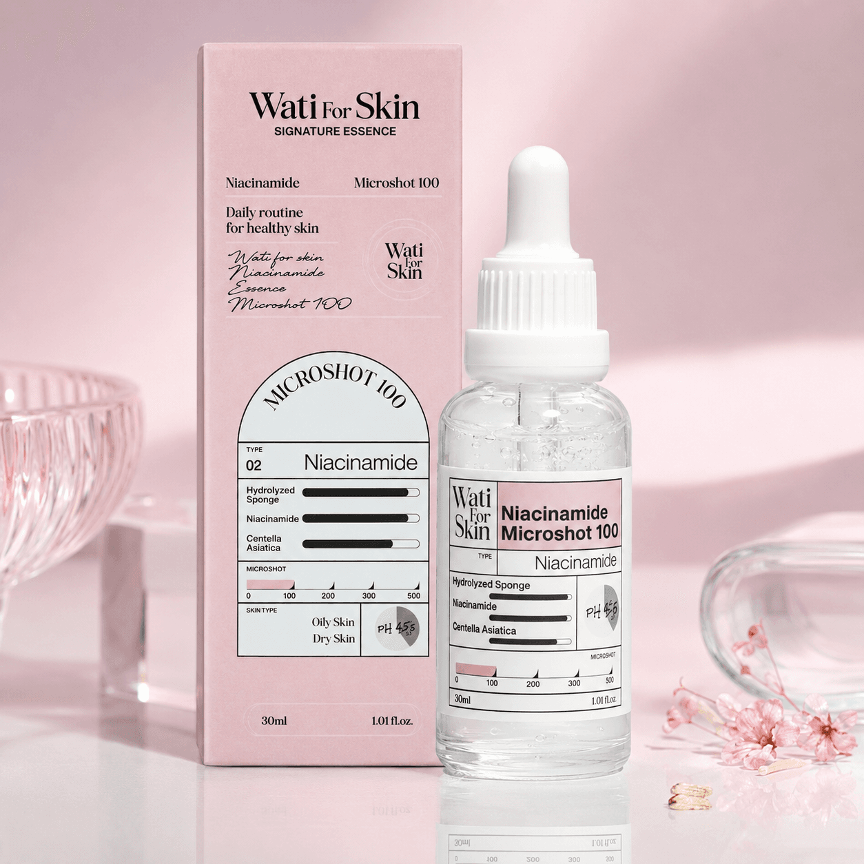Wati For Skin Niacinamide Essenсe Micro Spicule 100 — эссенция для лица, 30 мл