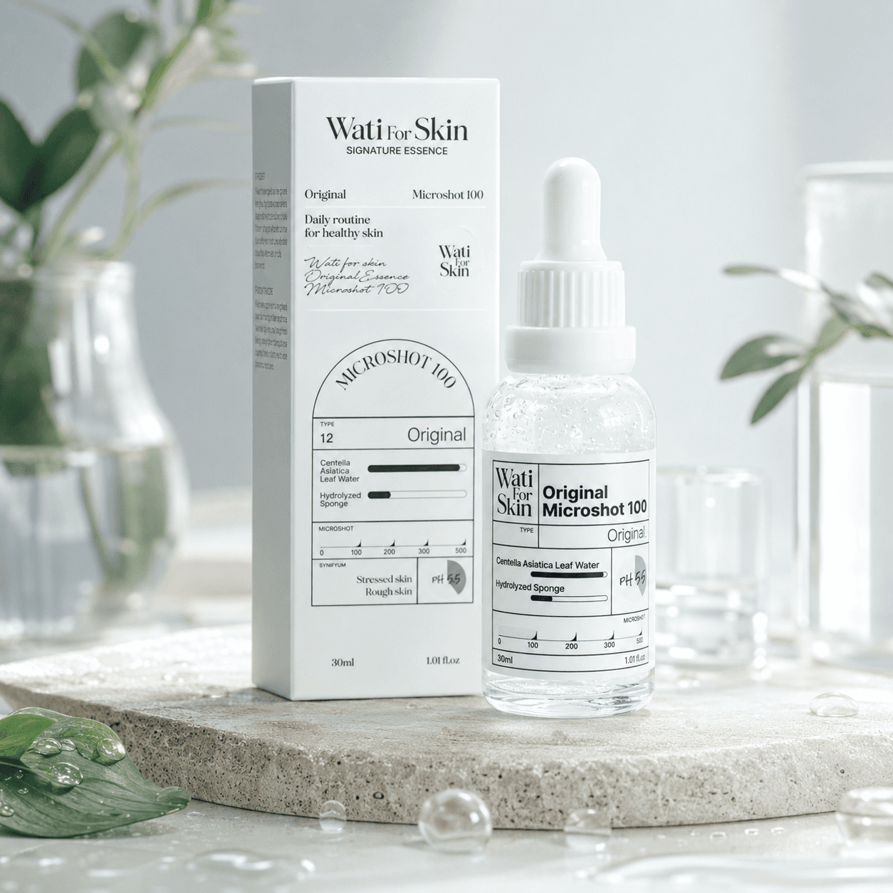 Wati For Skin Original Essenсe Micro Spicule 100 — сыворотка с микроиглами для лица, 30 мл