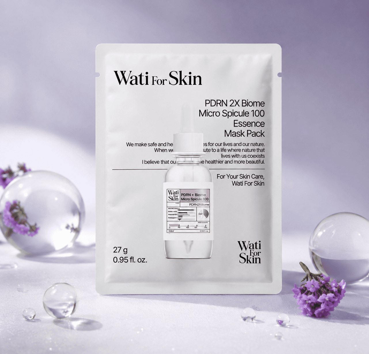 Wati For Skin PDRN 2X Biome Micro Spicule 100 Essence Mask Pack — маска