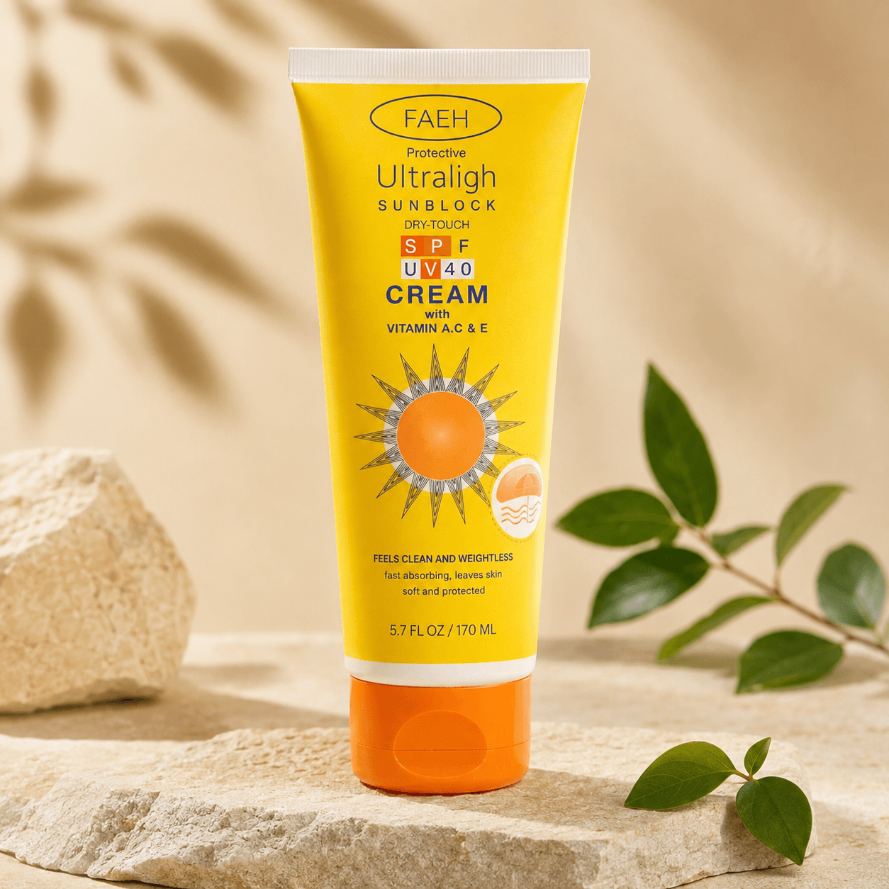 Солнцезащитный крем FEAH SPF 40 — защита от УФ, 170 мл
