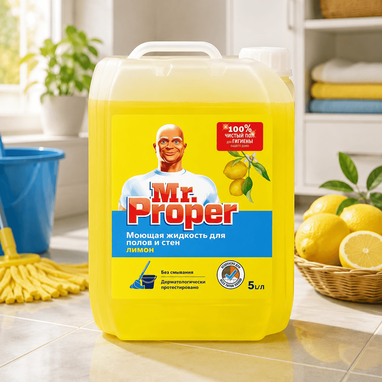 Mr. Proper — средство для мытья полов «Лимон», 5 л