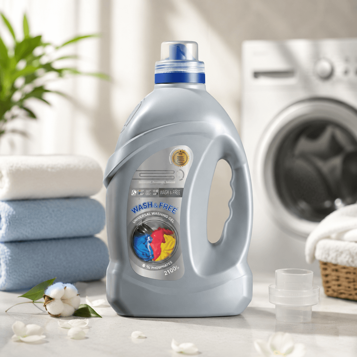 W&F — гель для стирки, универ., 2100 г