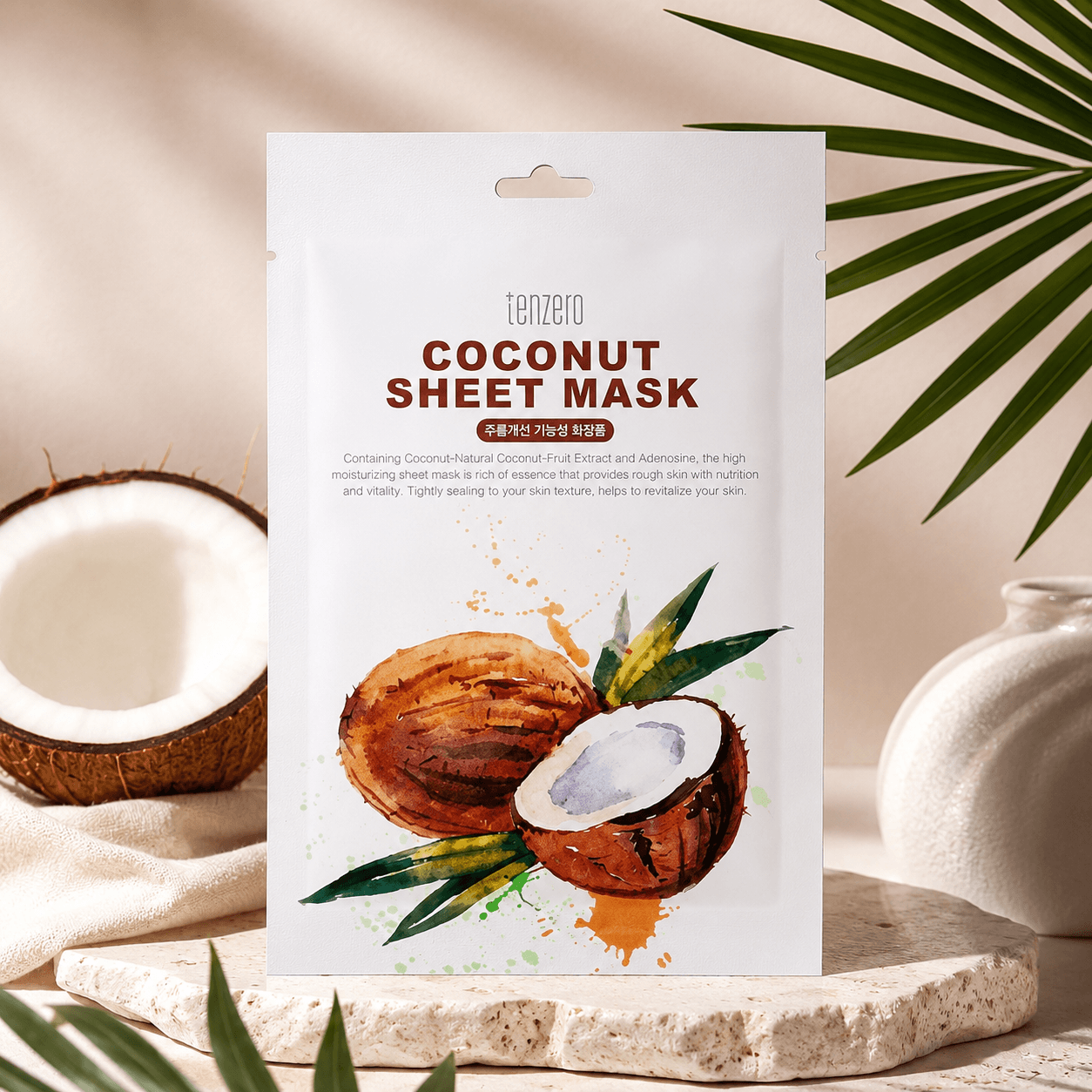 Tenzero тканевая маска для лица «Coconut sheet mask»