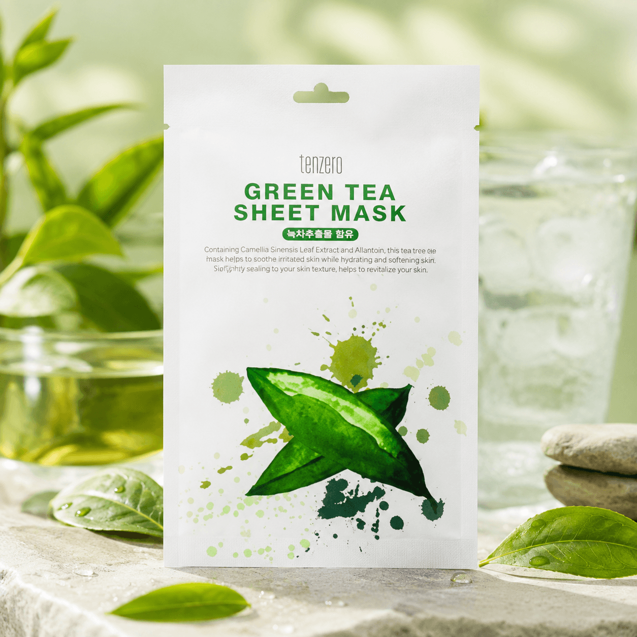 Tenzero тканевая маска для лица «Green tea sheet mask»
