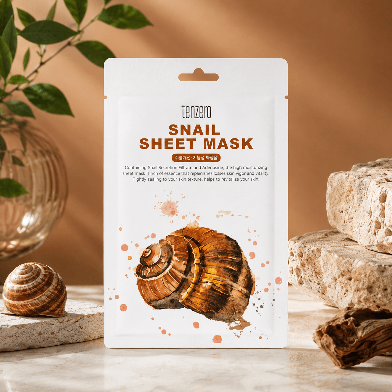 Tenzero тканевая маска для лица «Snail sheet mask»