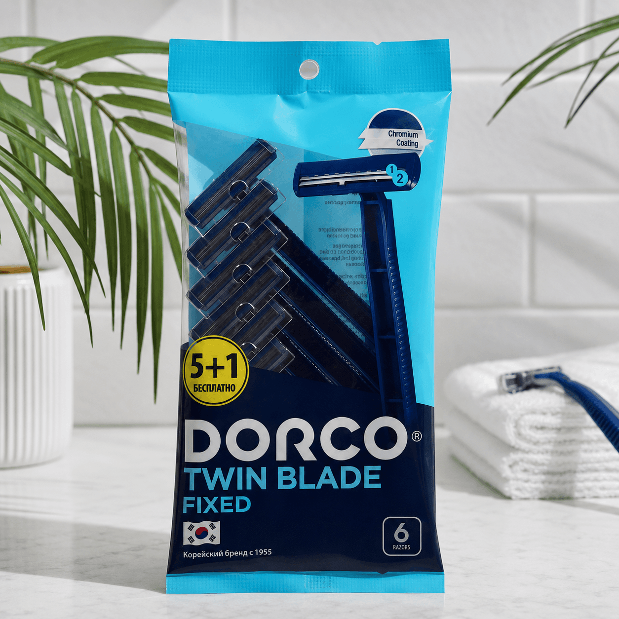 Dorco — одноразовые бритвенные станки, упаковка