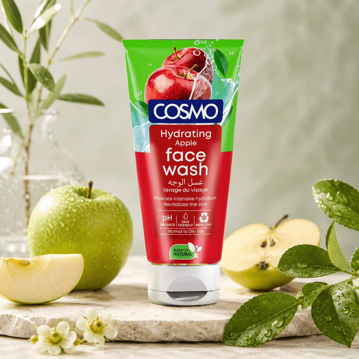 Гель для умывания COSMO Apple Face Wash — с экстрактом яблока, 150 мл