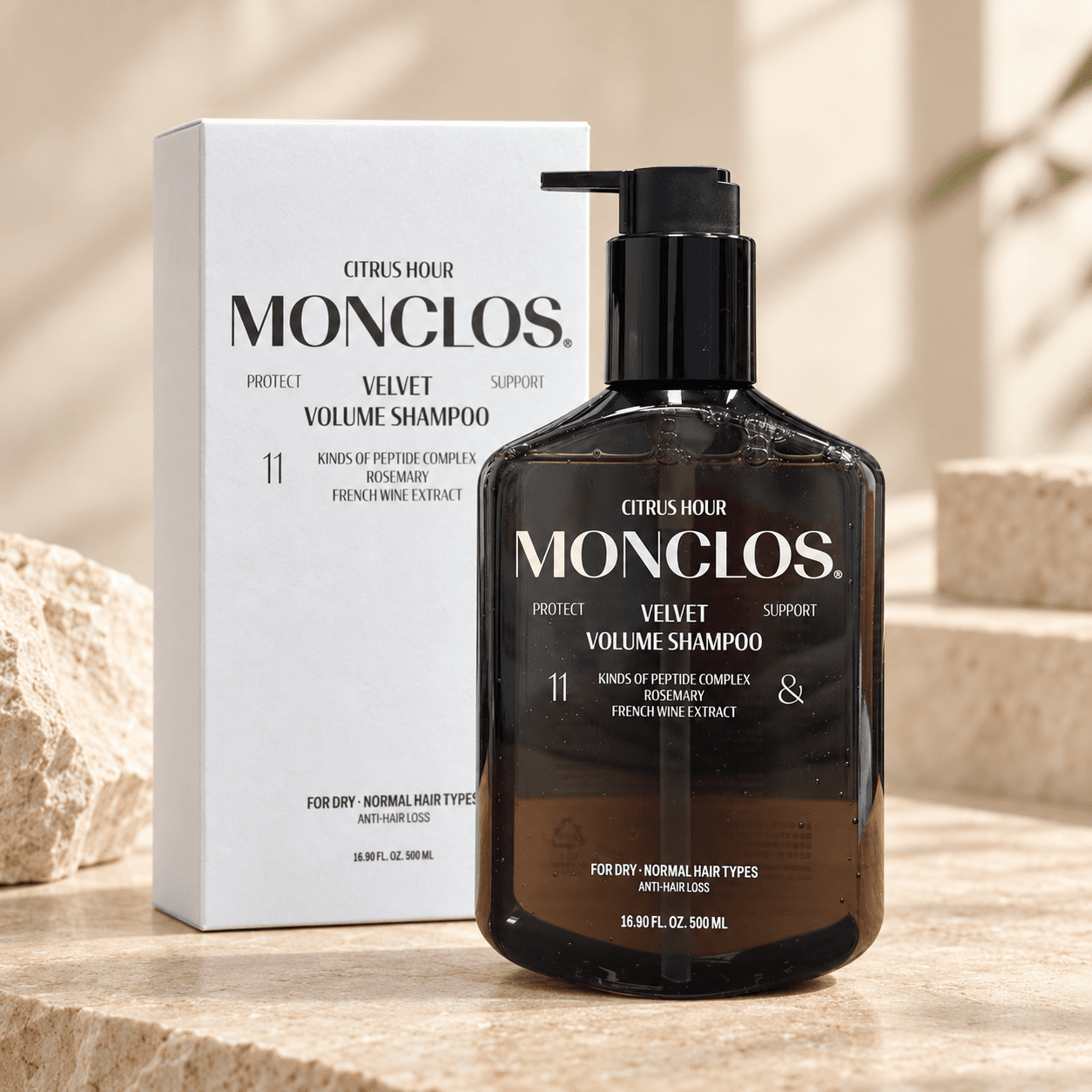MONCLOS — шампунь «Velvet Volume», 500 мл