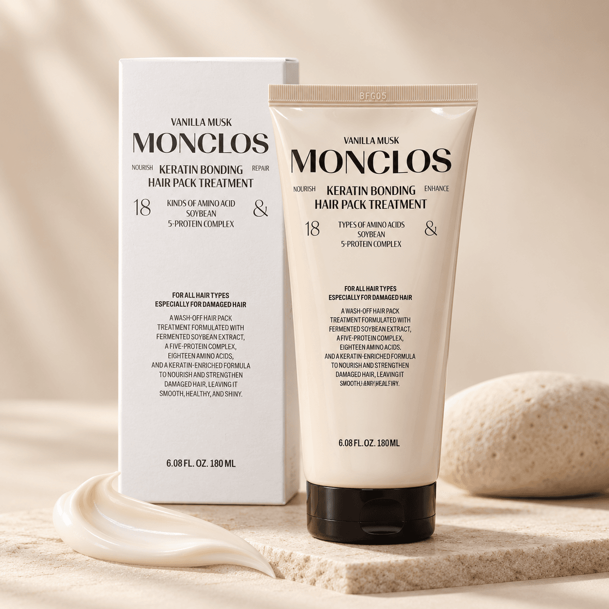 MONCLOS — маска для волос «Keratin Bonding», 180 мл