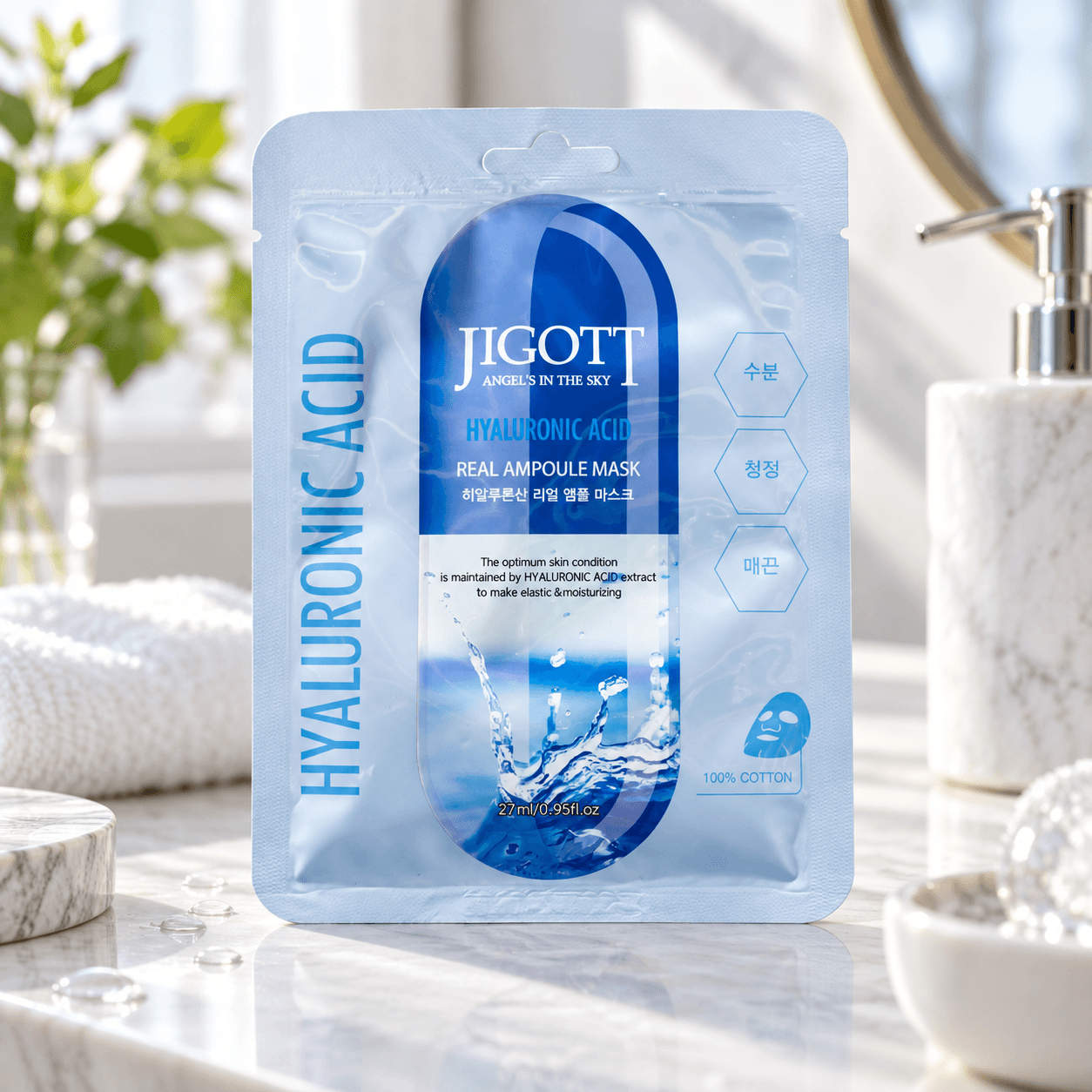 Jigott тканевая маска для лица «Hyaluronic Acid»