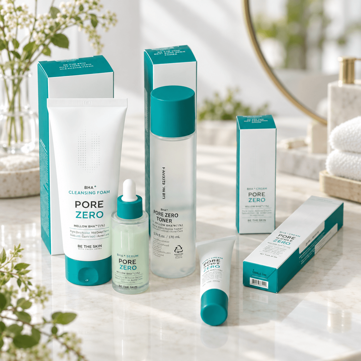 Be The Skin BHA+ Pore Zero — пробный набор для ухода за порами, 4 предмета