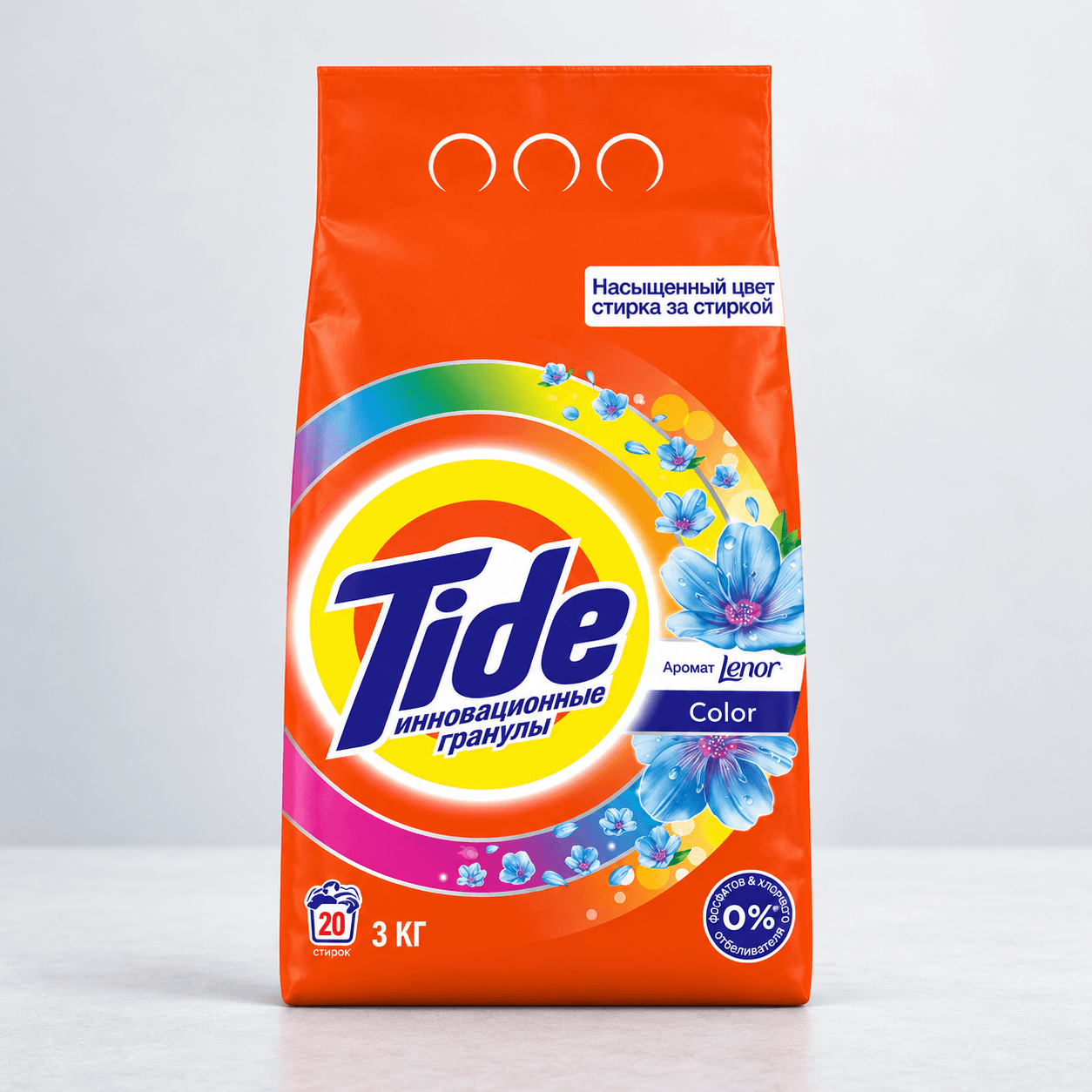 Tide — стиральный порошок, автомат «Color Lenor», 3 кг